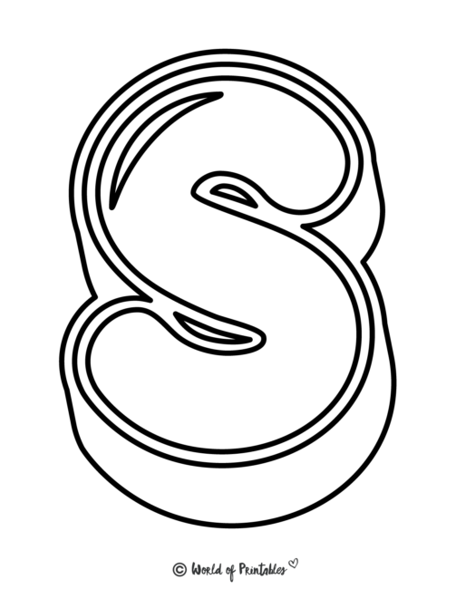 Alphabet Template - Letter S
