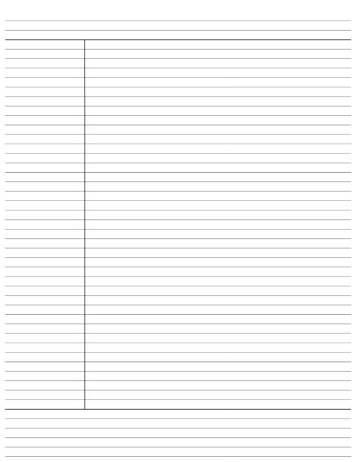 Cornell Printable Lined Paper