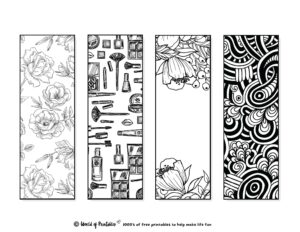 Printable Bookmarks To Color | 120 For Adults &amp; Kids - World of Printables