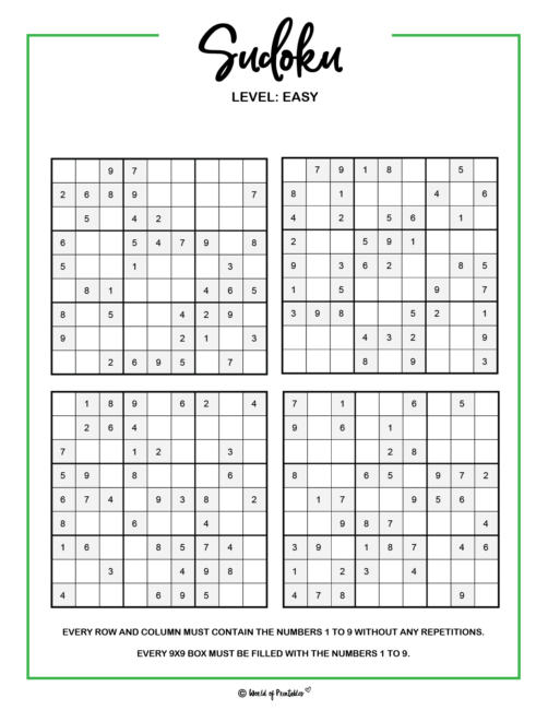 Easy Sudoku Beginner