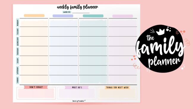 Family Planner - World of Printables