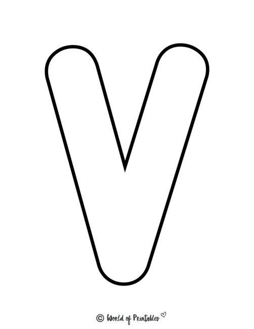 Free Printable Alphabet Letters - V