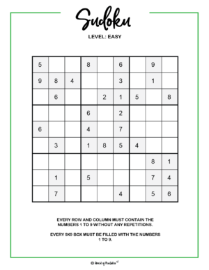 Printable Sudoku - 100+ Puzzles From Easy To Hard - World of Printables