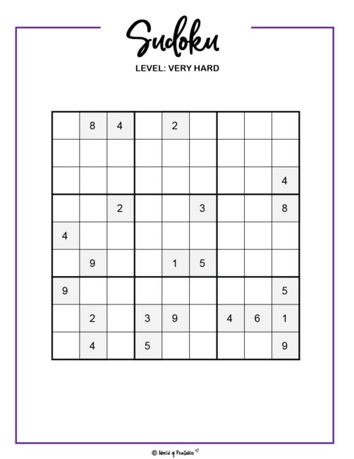 printable sudoku 100 puzzles from easy to hard world of printables