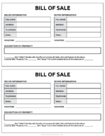 Printable Bill of Sale - World of Printables