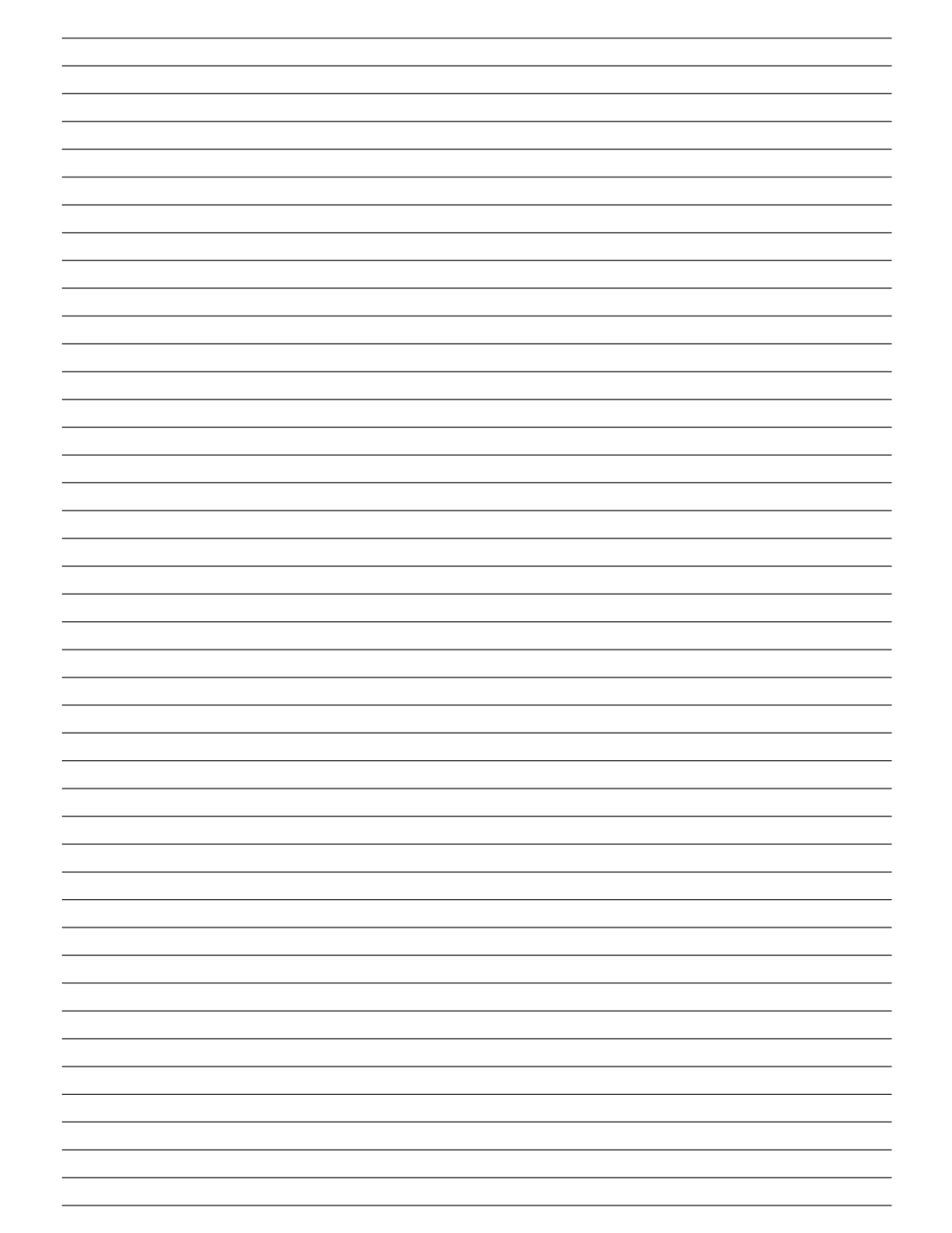 Printable Lined Paper - 36 Template Styles - World of Printables