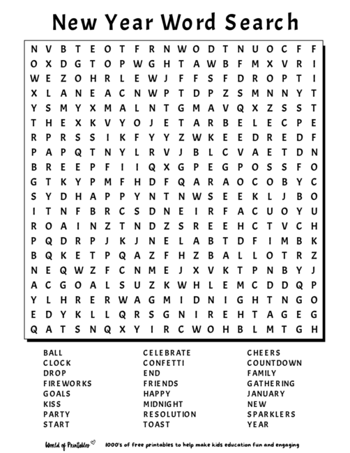 Printable Word Search World of Printables