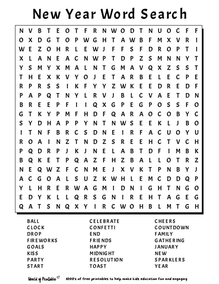 Printable Word Search | World of Printables