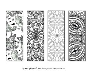 Printable Bookmarks To Color 120 For Adults Kids World of Printables