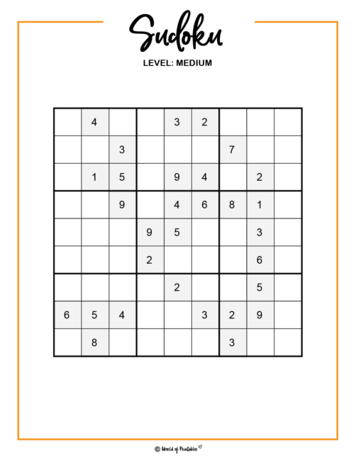 Printable Sudoku - 100+ Puzzles From Easy To Hard - World of Printables