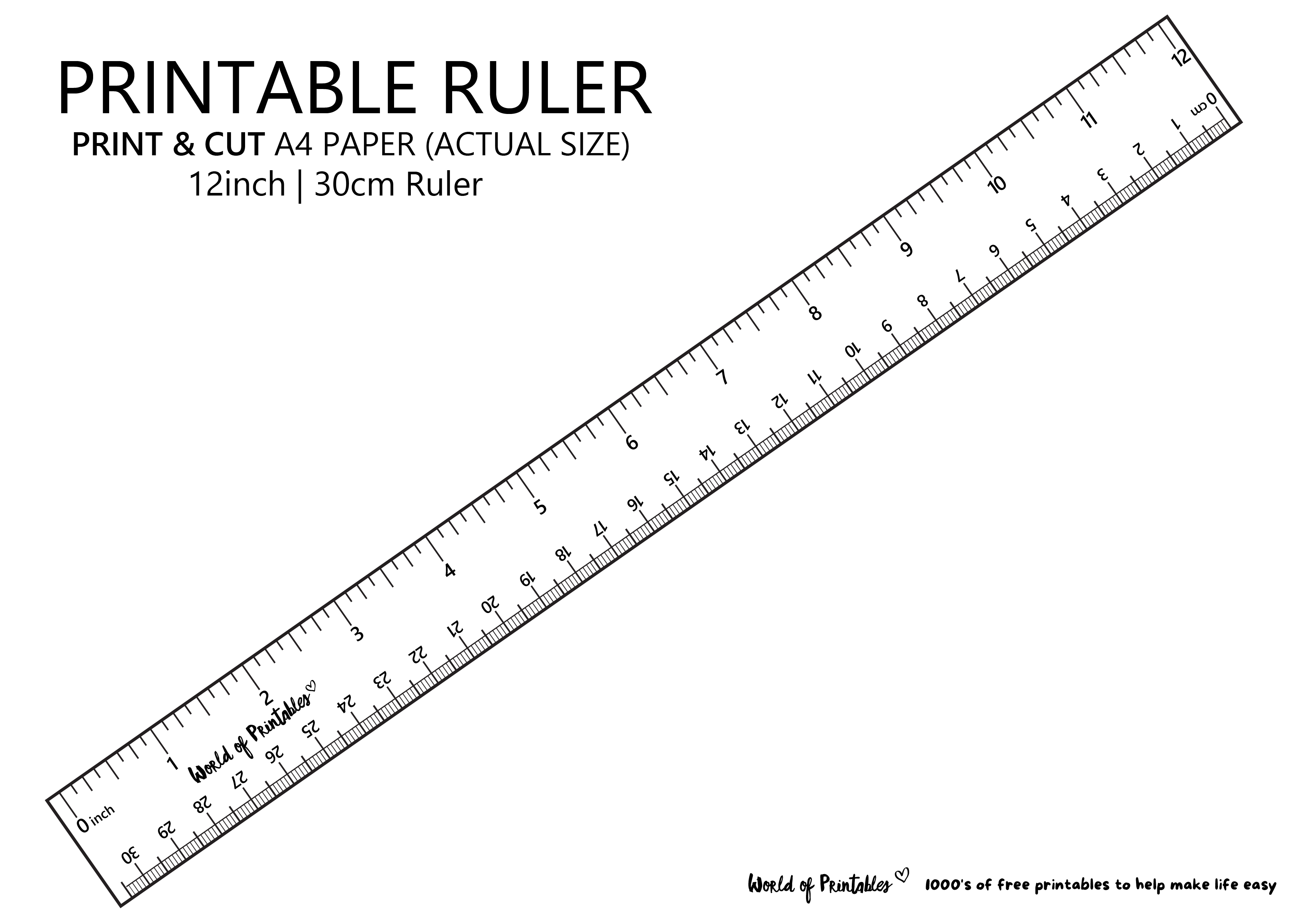 printable ruler mm actual size