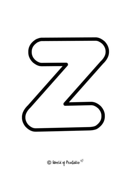 Printable Alphabet Letters - Z