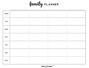 Family Planner - World of Printables