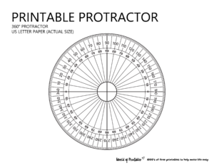 Printable Protractor - World of Printables