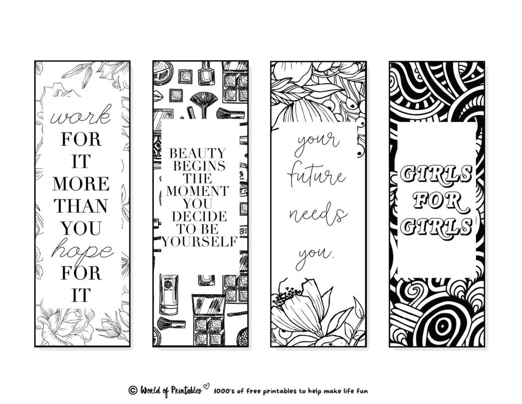 freeprintabletemplatescoloringpages - Printable Bookmarks To Color ...