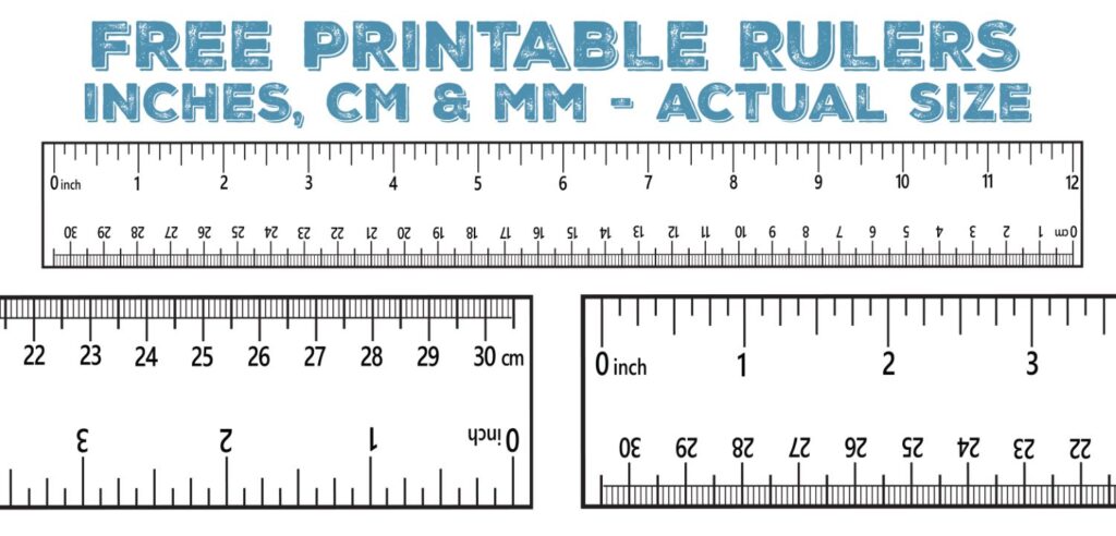 Printable ruler in inches cm and mm