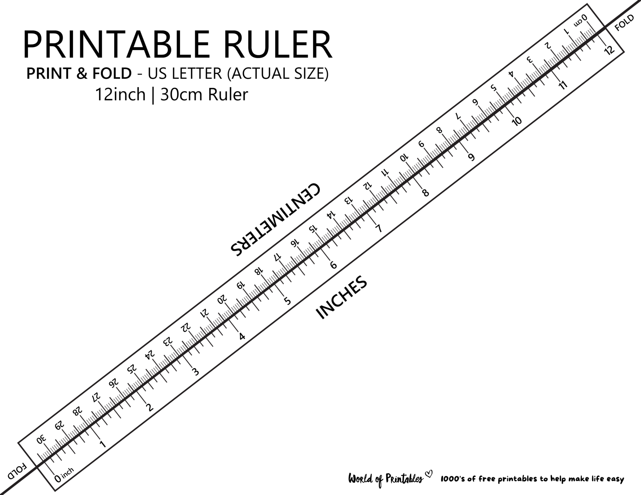 Printable Ruler Free Accurate Ruler Inches, CM, MM World of Printables