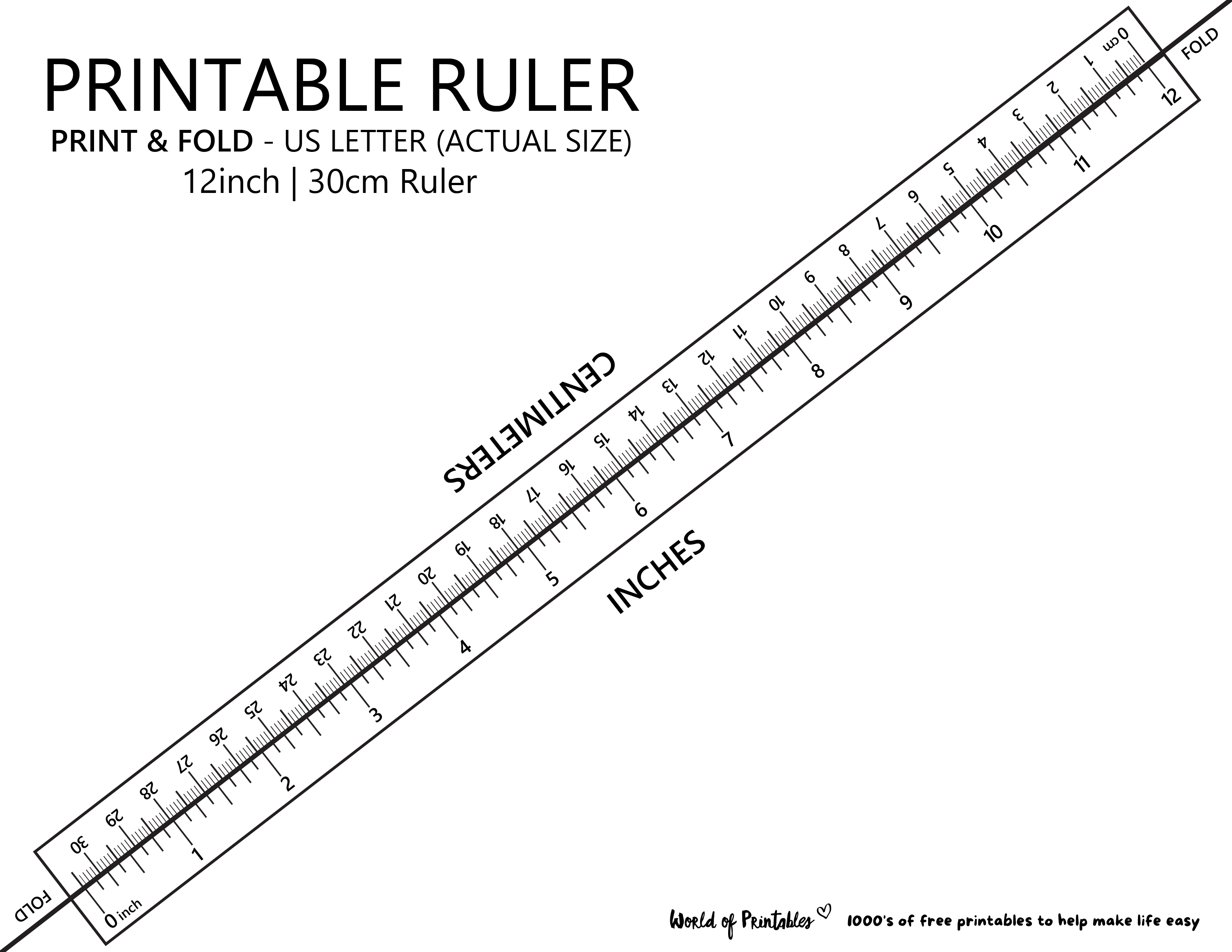 printable ruler stencil for life size