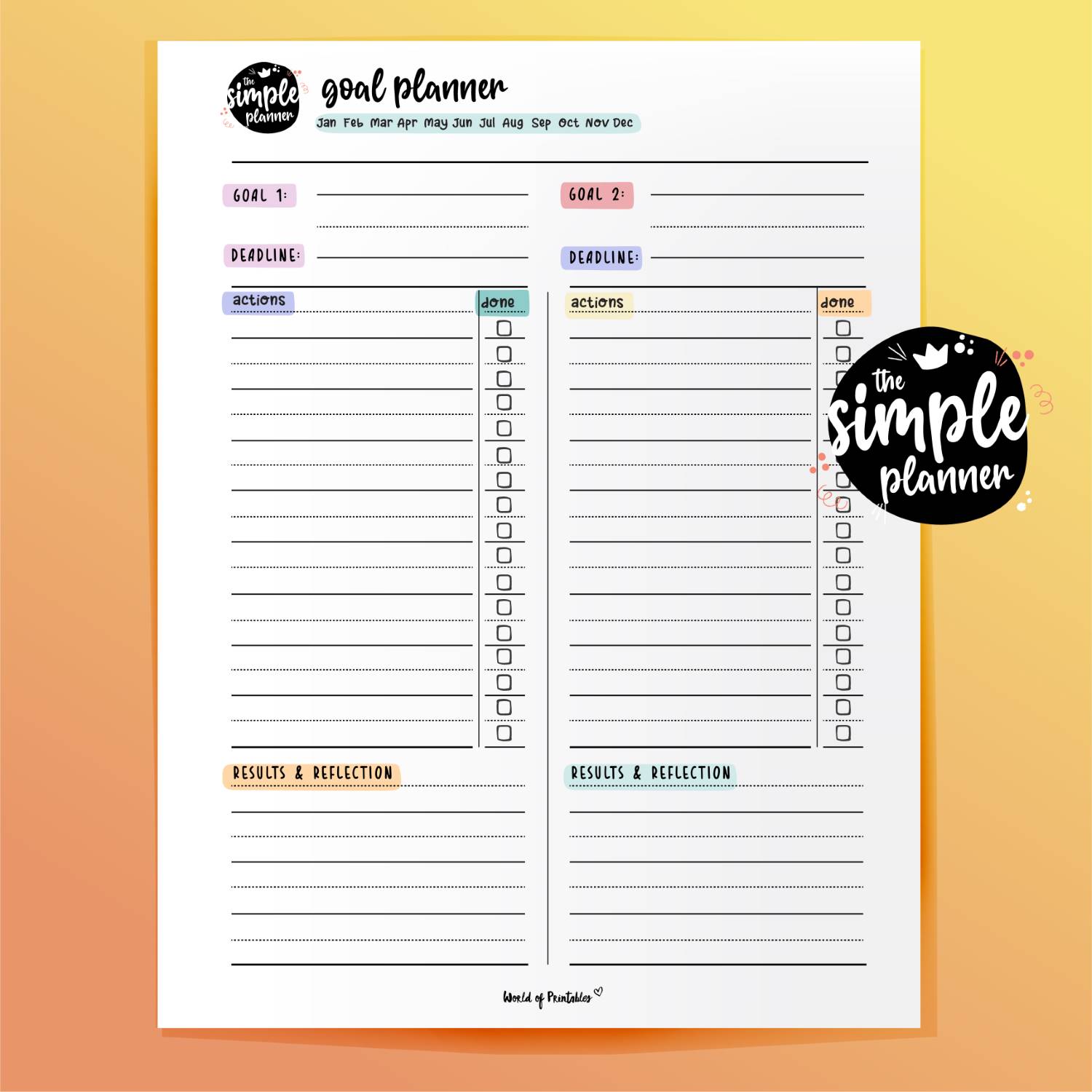 Simple Planner Goal Planner