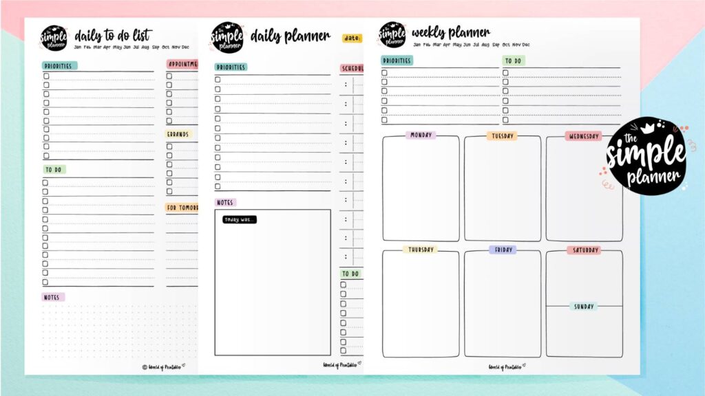 Simple Planner Set