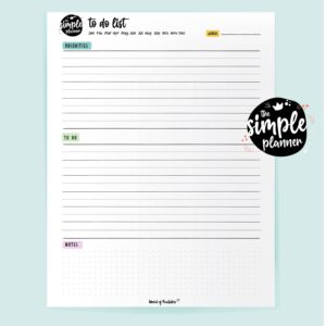 Simple Planner - World of Printables