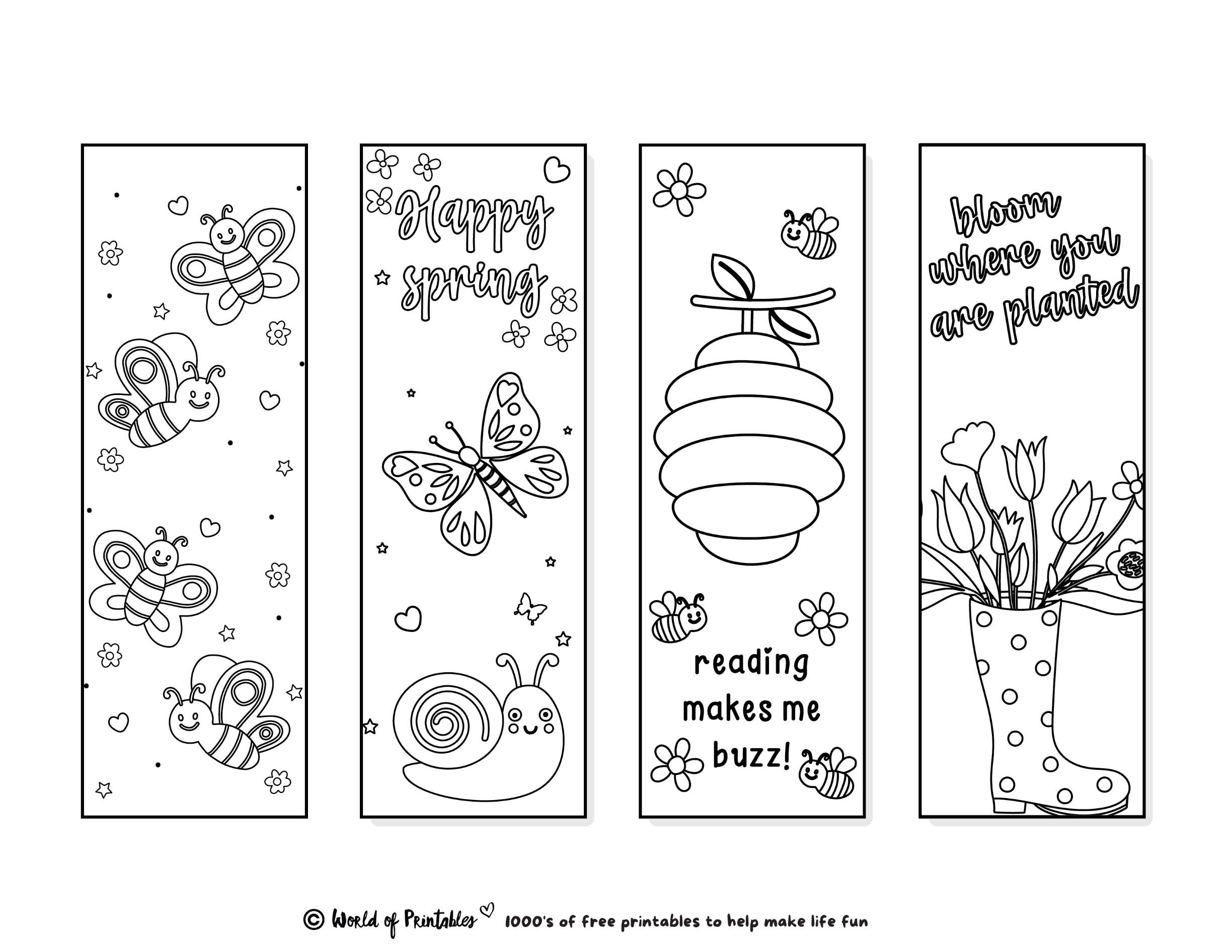 Printable Bookmarks To Color 120 For Adults Kids World Of Printables