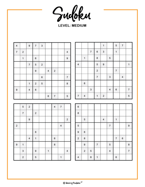 Beginner Sudoku Puzzles Free Printable 20 Free Printable Sudoku 