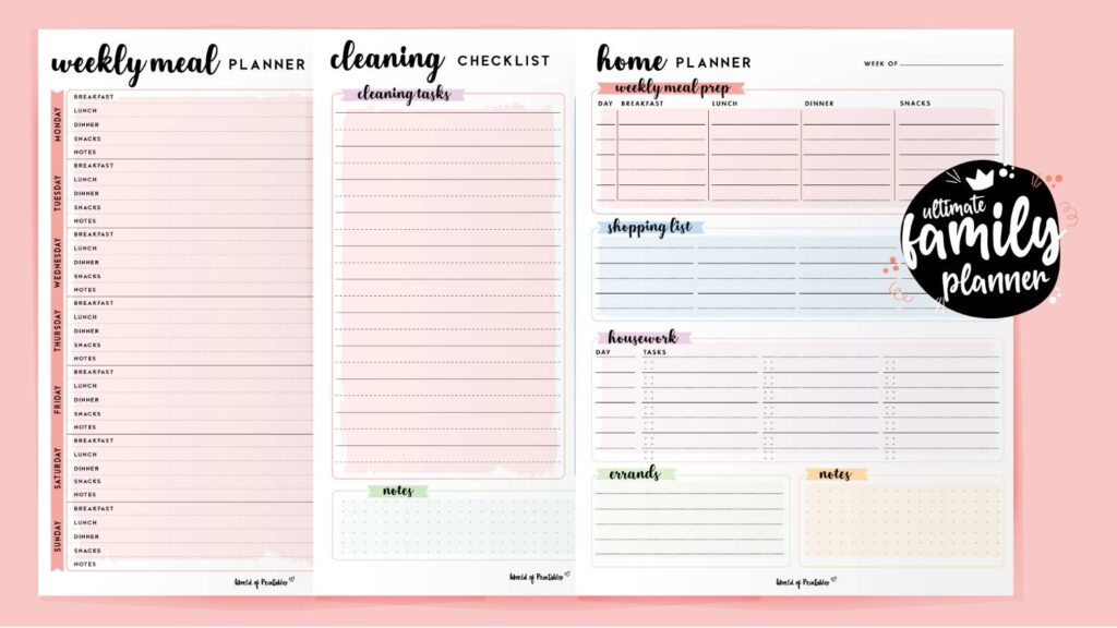 Free Printable Homework Planner - Your Modern Family