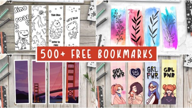 500 Free Printable Bookmarks