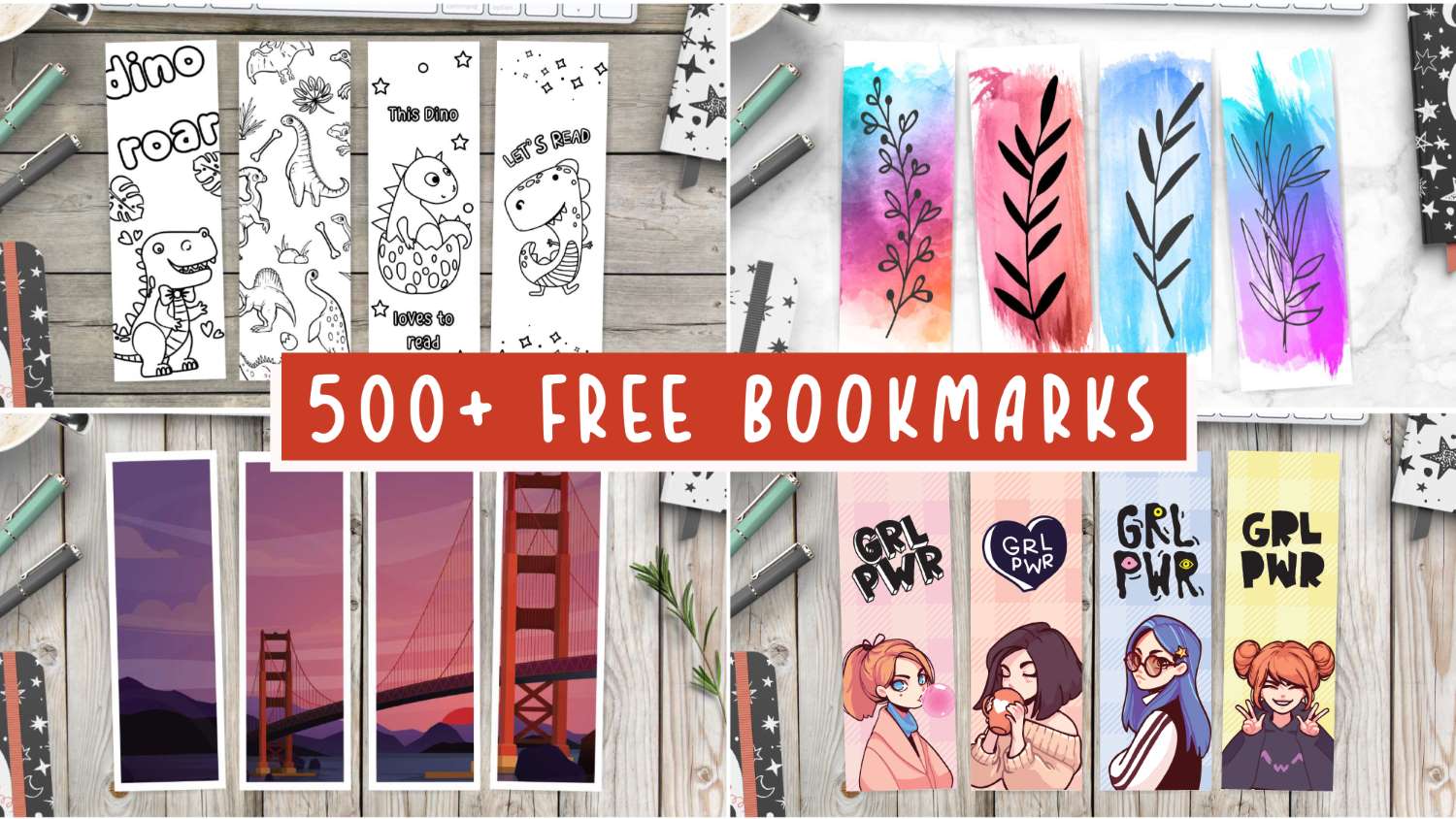 500 Free Printable Bookmarks + How To Personalize - World of Printables