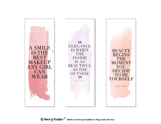 Beauty Bookmark Quotes