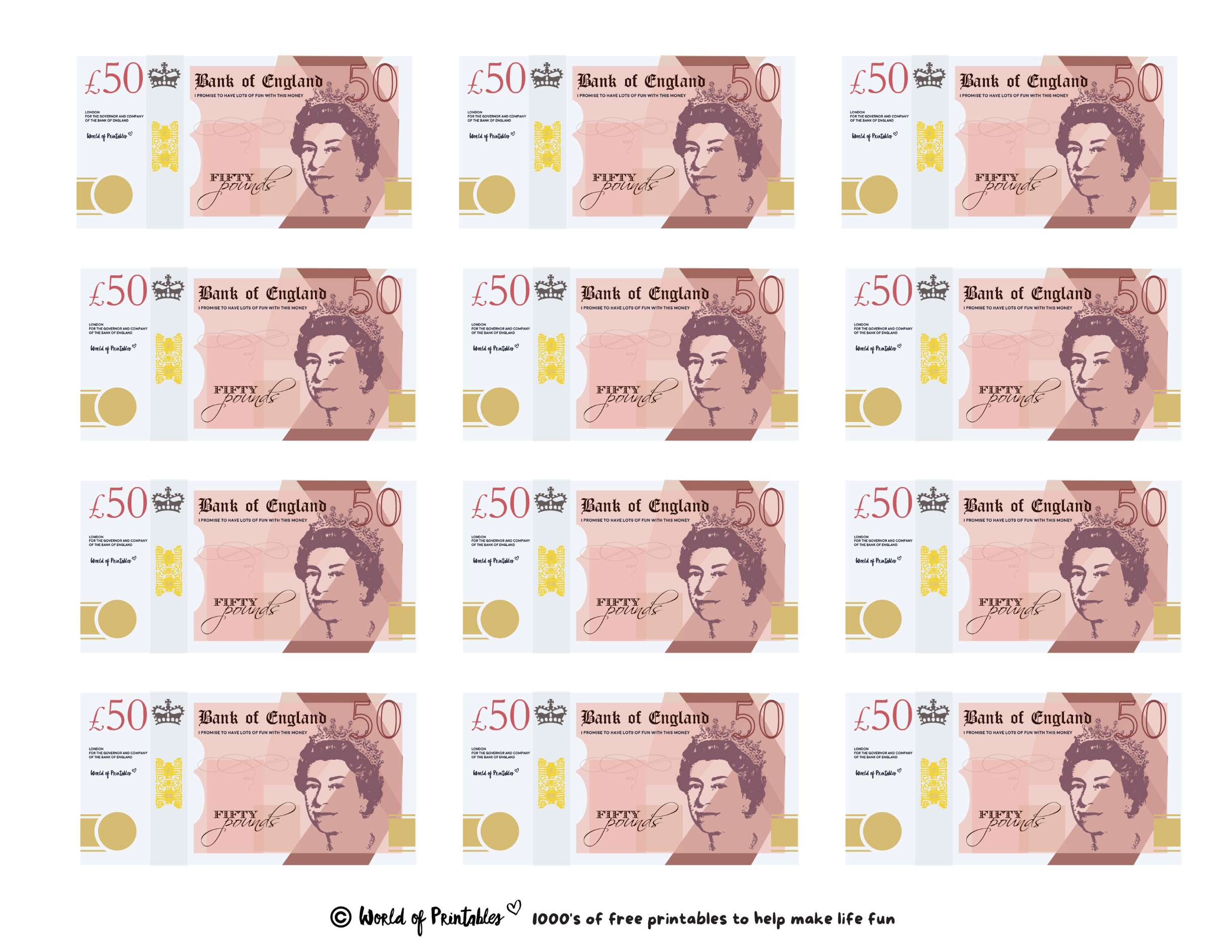 Printable Play Money Play Learn World Of Printables