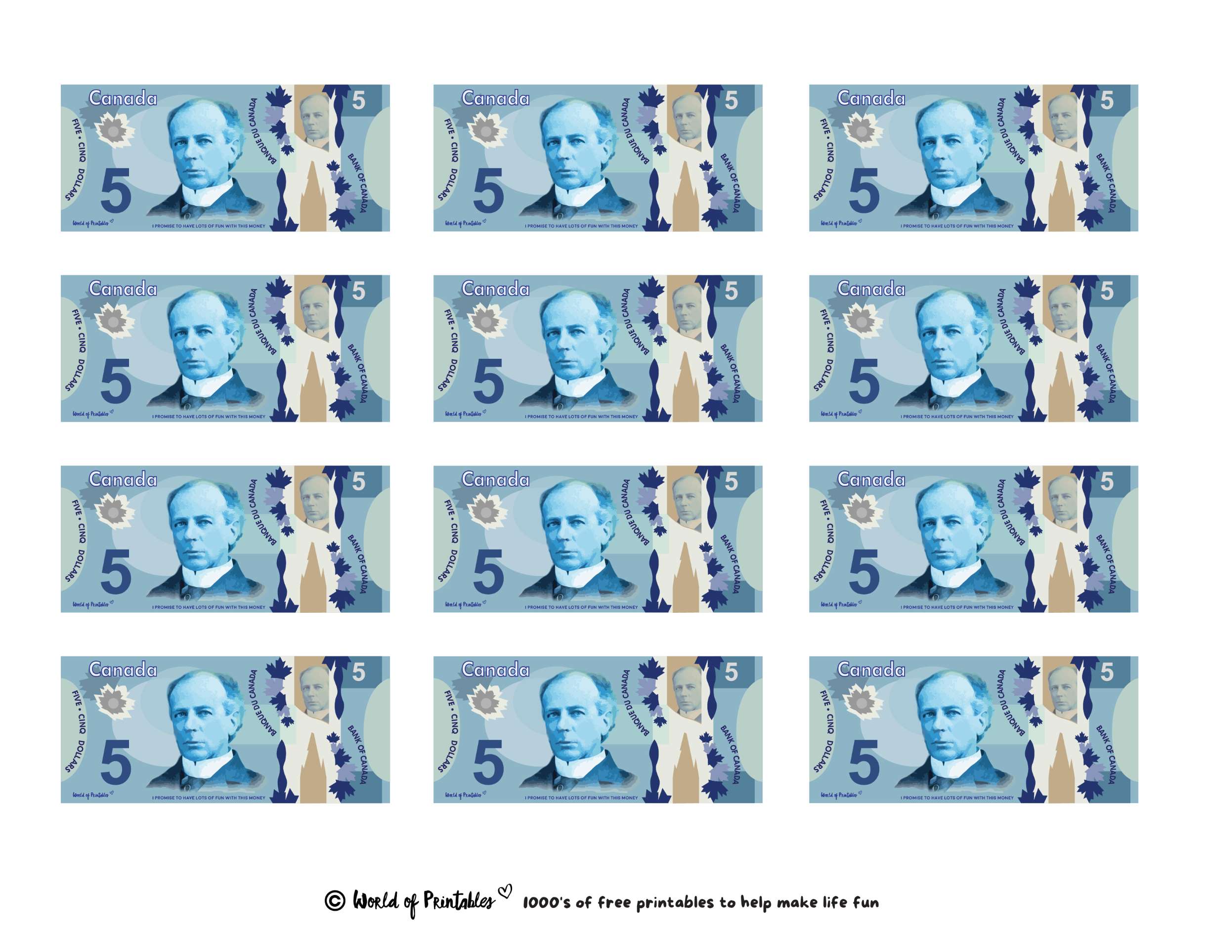 Printable Play Money Play Learn World Of Printables