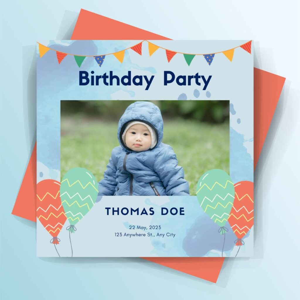 Colorful Birthday Party Invitation (printable)-01