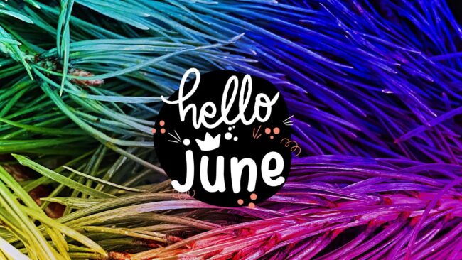 Colorful Hello June Background