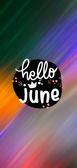 Colorful Hello June Wallpaper iPhone