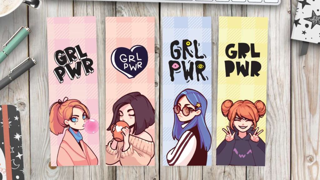 OC] [ART] I am drawing some printable bookmarks for quick flip to