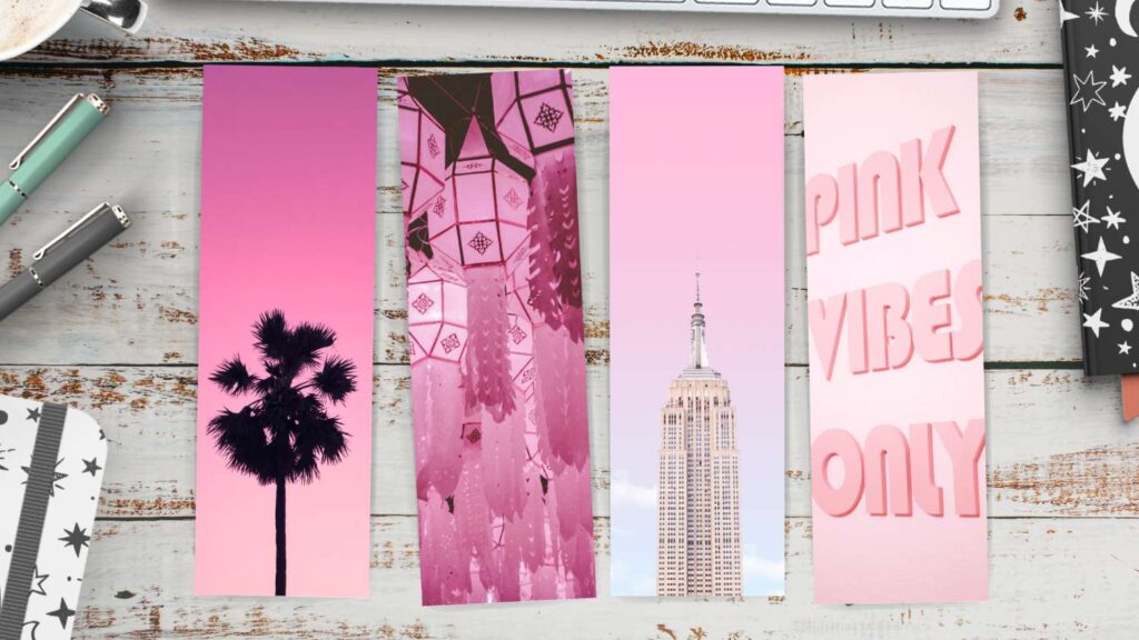 Example of Pink Aesthetic Bookmarks