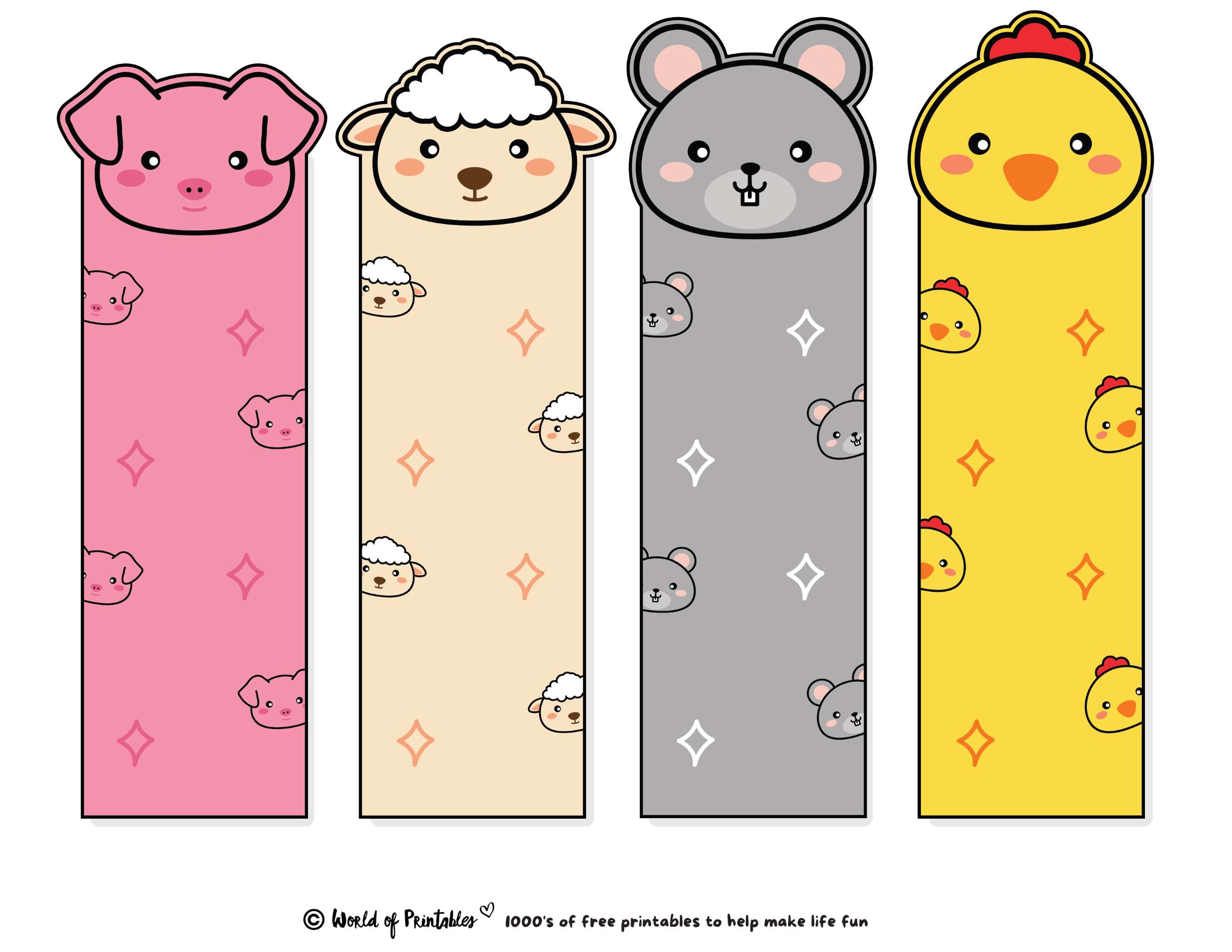 Free Cute Printable Bookmarks