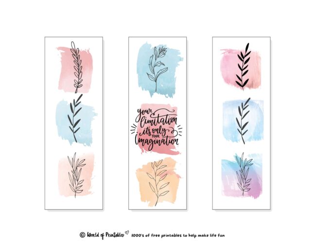 Floral Bookmark Quotes