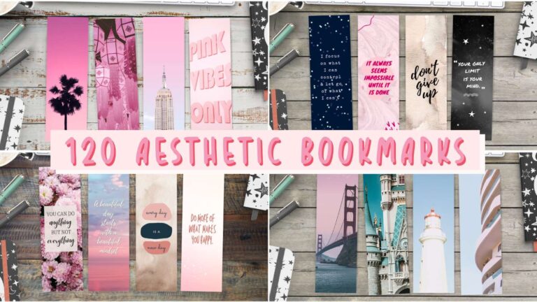 Aesthetic Bookmarks | 120+ Beautiful Styles For Free - World of Printables