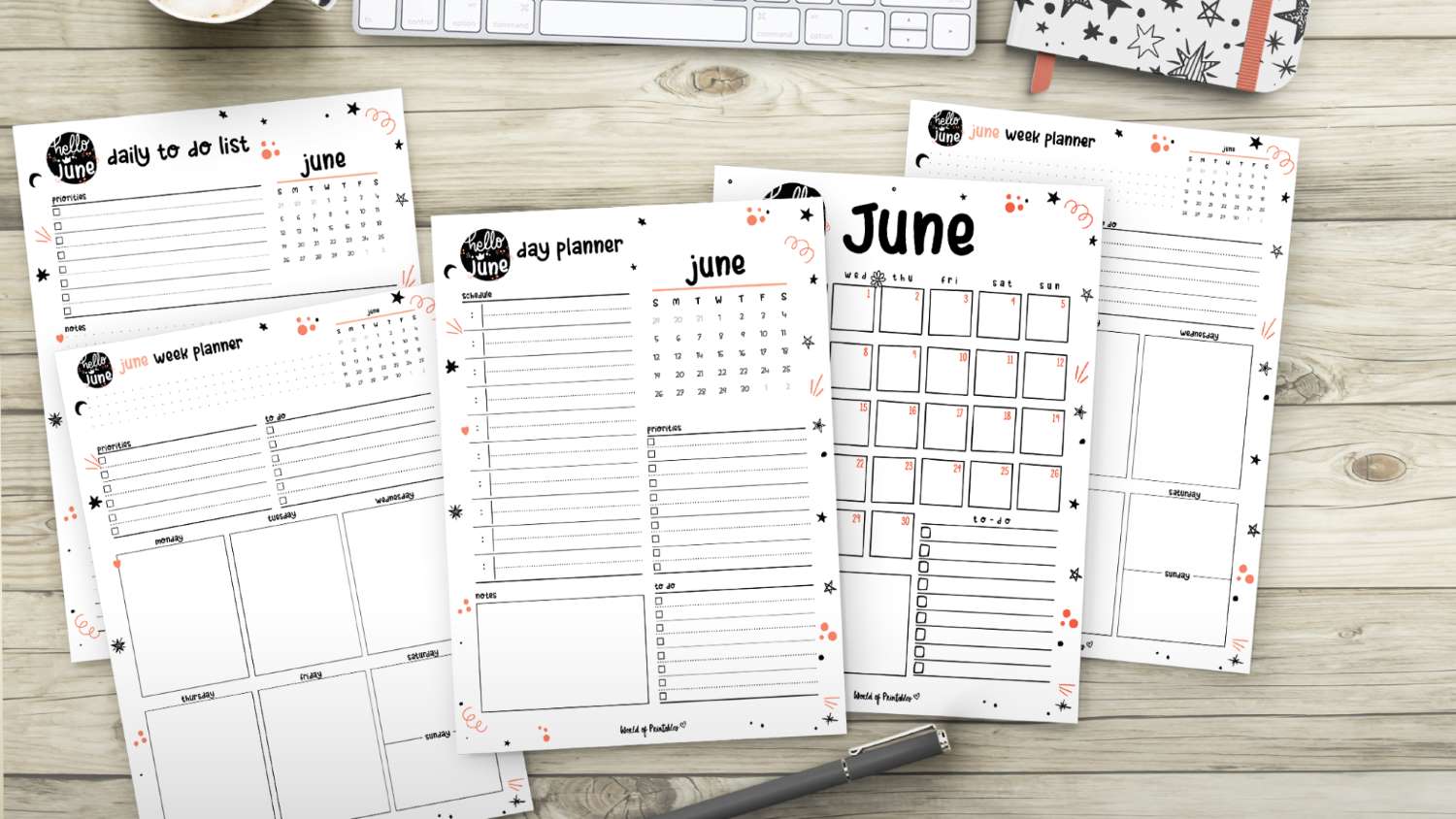 June Planner Printables