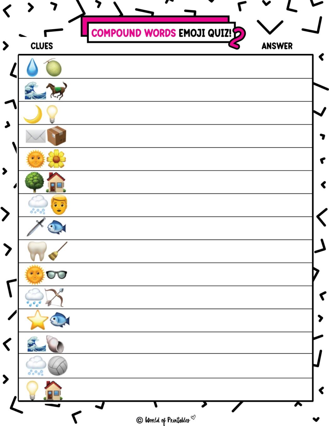 Printable Emoji Quiz With Answers World Of Printables 