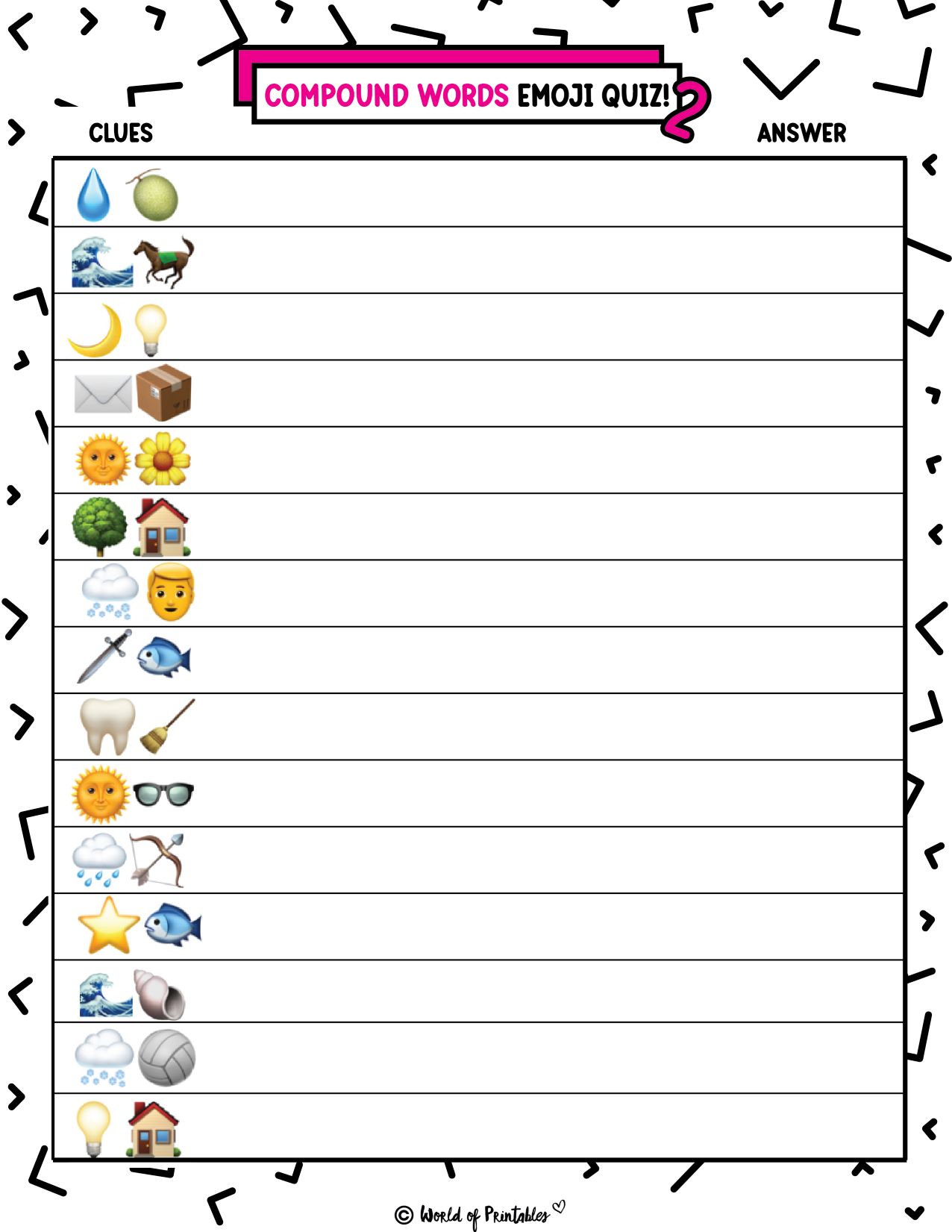 Printable Emoji Quiz With Answers - World of Printables