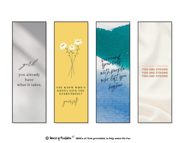 Positive Bookmark Quotes