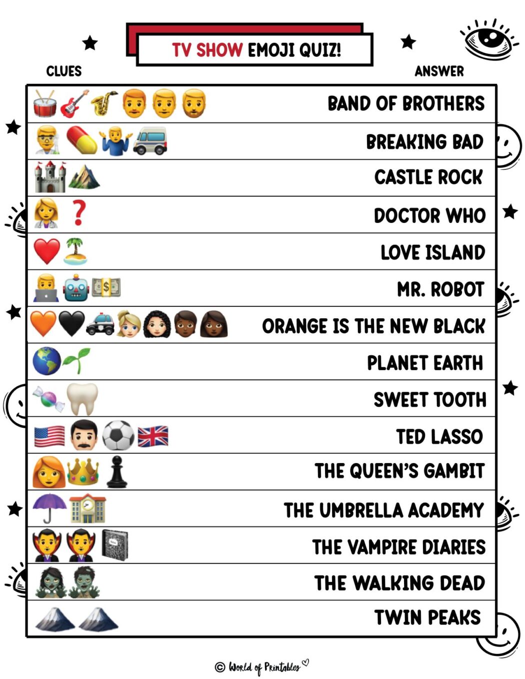Printable Emoji Quiz With Answers World of Printables Printable Emoji Quiz With Answers World of Printables
