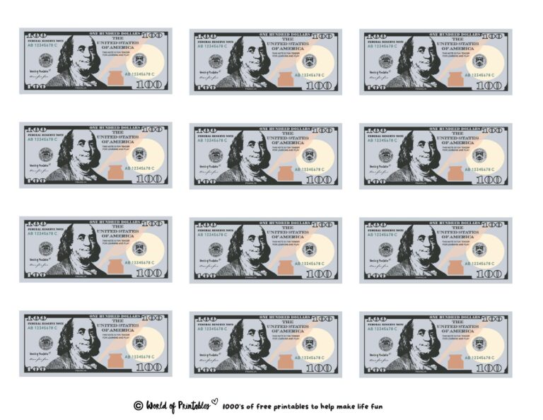 Printable Play Money - Play &amp; Learn! - World of Printables
