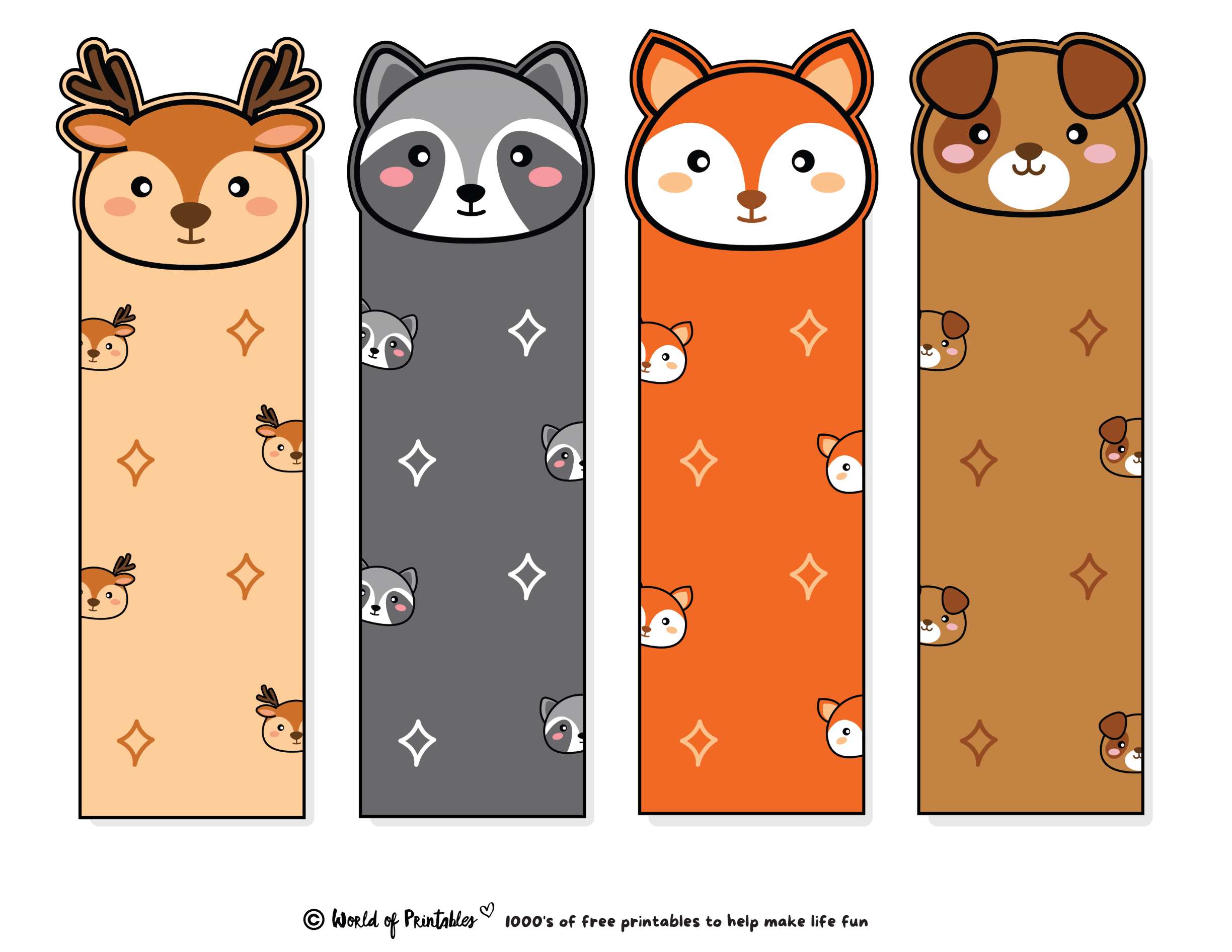 Animal Bookmarks To Print