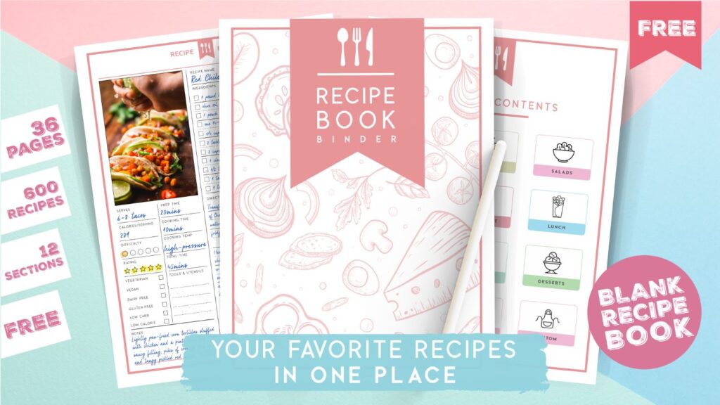 Gorgeous Blank Recipe Book - Fill My Recipe Book