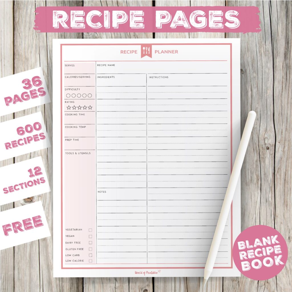 Blank Recipe Book Stock Photo - Download Image Now - Recipe